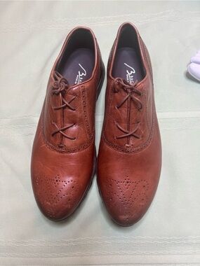 Bacco Bucci Cognac Brown Leather Oxford Shoes